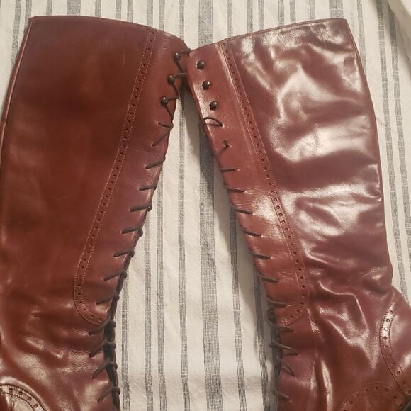 TREMP Made In Italy Brown Leather Lace Up Boots👢 - Picture 13 of 16